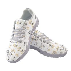Spring Floral With Birds Flowers And Leave Running Shoes Sport Sneakers