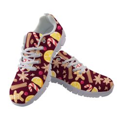 Spices Fruit Gingerbread And Christmas Candy Cane Running Shoes Sport Sneakers
