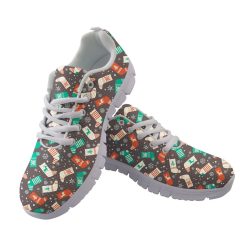 Socks With Snowflakes Deers And Christmas Tree Running Shoes Sport Sneakers