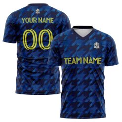 Custom Name Soccer Jersey For Men & Women Kids Adults Personalized Set Jersey Shirt Blue