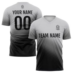 Custom Name Soccer Jersey For Men & Women Kids Adults Personalized Set Jersey Black&Grey