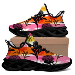 Watercolor Abstract Flowers Branches Colorful Background Design Max Soul Shoes Sport Sneakers