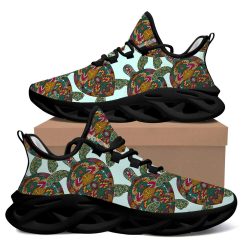 Watercolor Blue And Black Turtles On White Max Soul Shoes Sport Sneakers