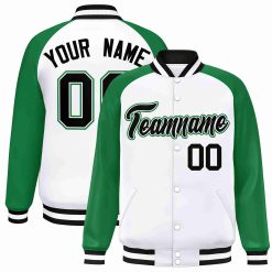 White Black-White Custom Letterman Varsity Jacket For Men & Women